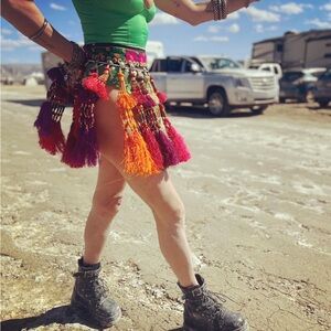 Festival / Burning man / handmade skirt or shawl